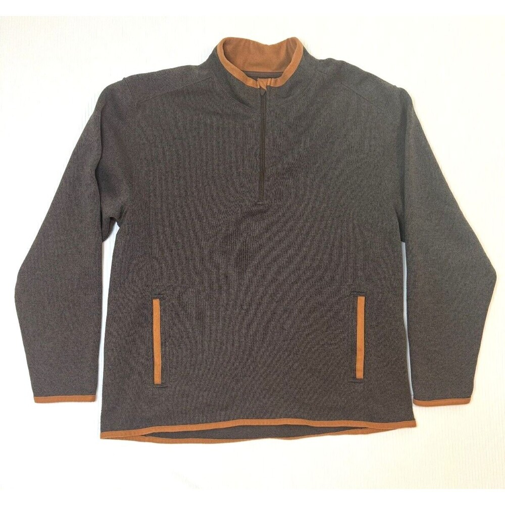 Life Is Good Gray 1/2 Zip Grey Pullover with Pockets Casual Men's Size XL